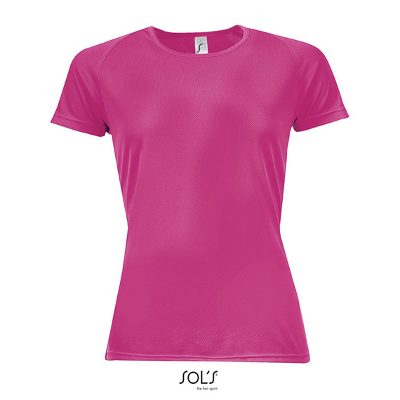 T-shirt publicitaire respirant manches courtes SPORTY 140g coton polyester Dry Fit Femme