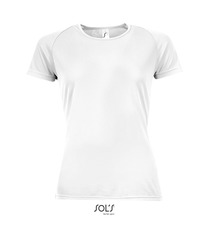 T-shirt publicitaire respirant manches courtes SPORTY 140g coton polyester Dry Fit Femme