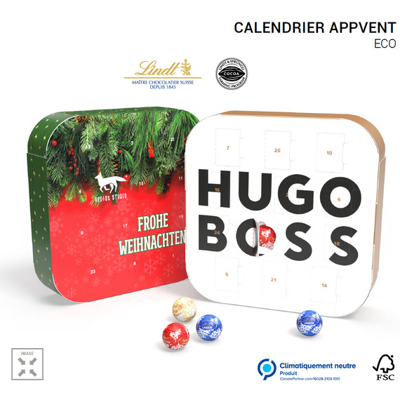 Calendrier de l'avent publicitaire innovant dans un format APP moderne LINDT