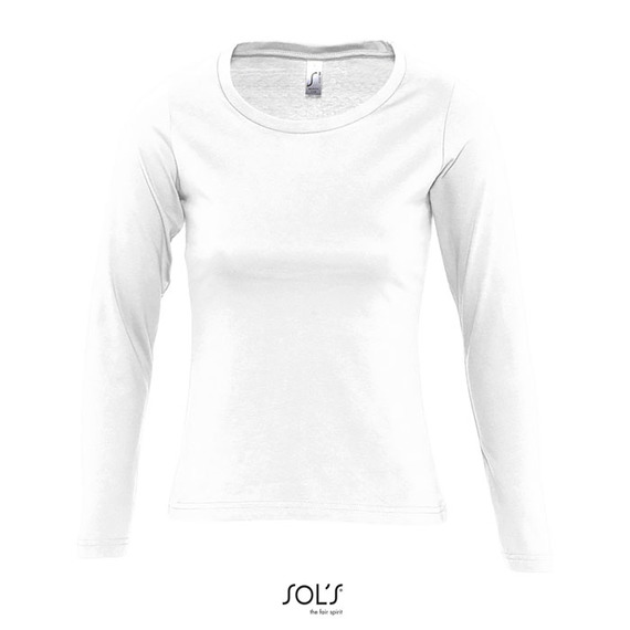 T-shirt publicitaire manches longues MAJESTIC femme coton 150g jersey Femme