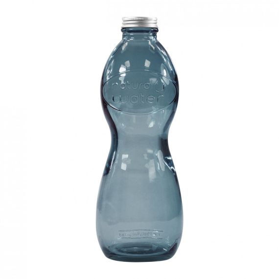 Bouteille en verre NATURALY 1 l avec bouchon à vis argenté. Non  personnalisé - G2M Com