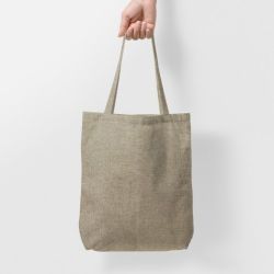 Sac shopping anse longue 150 gr personnalisable en coton recyclé Fabriqué en Europe