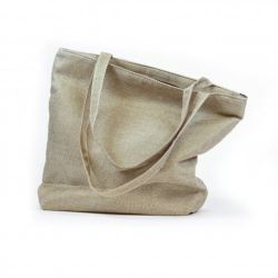 Sac shopping anse longue 150 gr personnalisable en coton recyclé Fabriqué en Europe