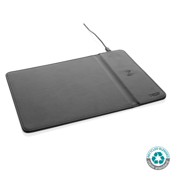 Tapis de souris  publicitaire en PU RCS avec chargeur 10W Swiss Peak