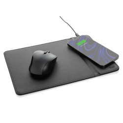 Tapis de souris  publicitaire en PU RCS avec chargeur 10W Swiss Peak