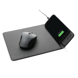 Tapis de souris  publicitaire en PU RCS avec chargeur 10W Swiss Peak