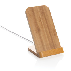 Support publicitaire téléphone à induction 5W en bambou FSC Support publicitaire téléphone à induction 5W en bambou FSC