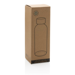 Bouteille publicitaire 600ml en rPET GRS avec couvercle en bambou FSC®