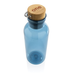 Bouteille publicitaire 680ml en rPET GRS, couvercle en bambou FSC®