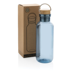 Bouteille publicitaire 680ml en rPET GRS, couvercle en bambou FSC® Bouteille publicitaire 680ml en rPET GRS, couvercle en bambou FSC®