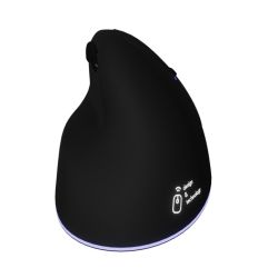 Souris sans fil ergonomique publicitaire logo lumineux rubber antibactérien SCX Design