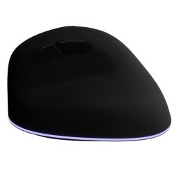 Souris sans fil ergonomique publicitaire logo lumineux rubber antibactérien SCX Design