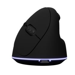 Souris sans fil ergonomique publicitaire logo lumineux rubber antibactérien SCX Design