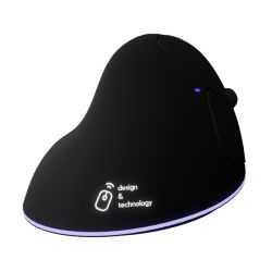 Souris sans fil ergonomique publicitaire logo lumineux rubber antibactérien SCX Design