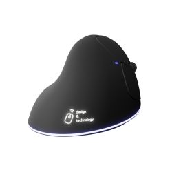 Souris sans fil ergonomique publicitaire logo lumineux rubber antibactérien SCX Design