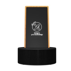 Chargeur induction publicitaire 10W et enceinte bluetooth 2x3 W SCX design Logo lumineux