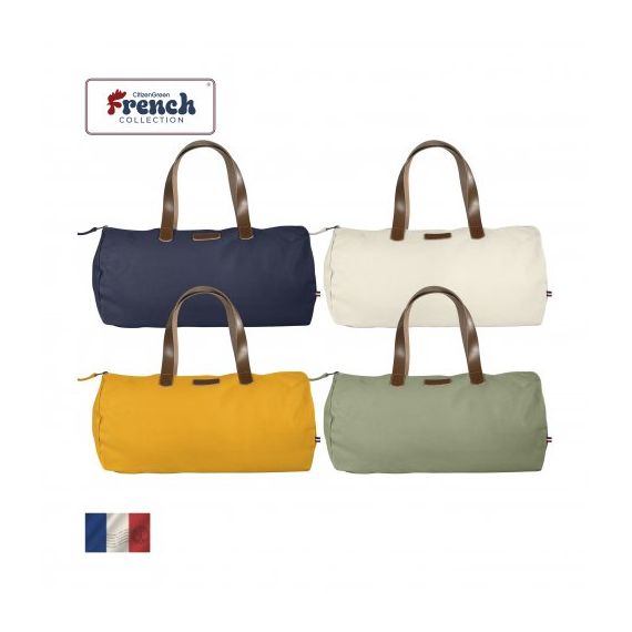 Sac polochon 100 % coton biologique 360 gr personnalisable fabriqué en France