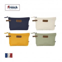 Trousse fermeture zippée 100% coton biologique 360gr personnalisabe fabriqué en France