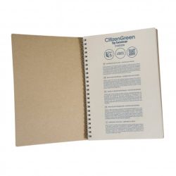 Cahier à spirale A5 personnalisable carton recyclé fabriqué en France