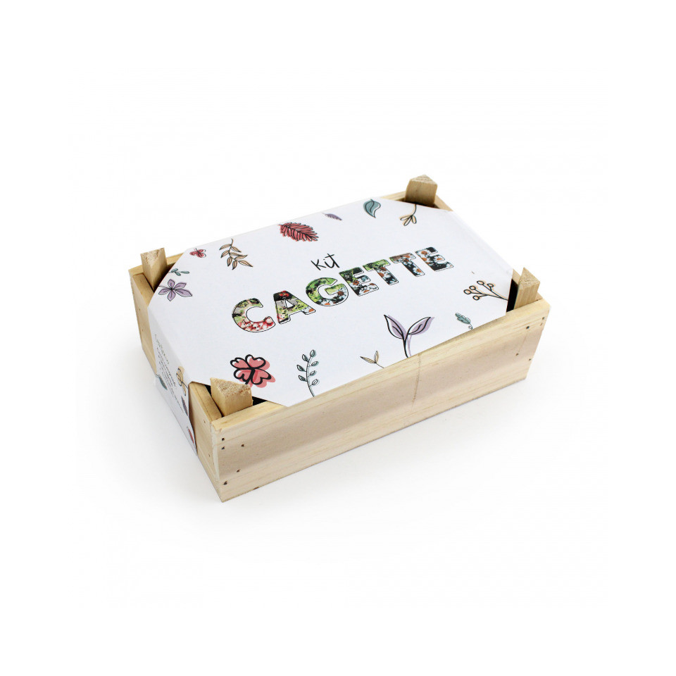 Kit de plantation en cagette bois publicitaire