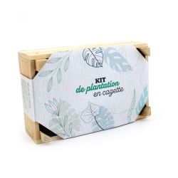 Kit de plantation en cagette bois publicitaire