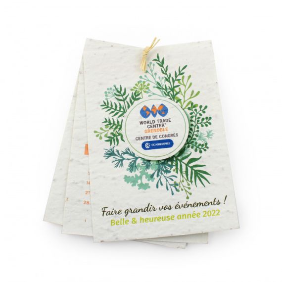 Calendrier personnalisable à semer écologique biodégradable