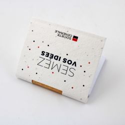 Bloc-note à graines publicitaire avec crayon fabriqué en France