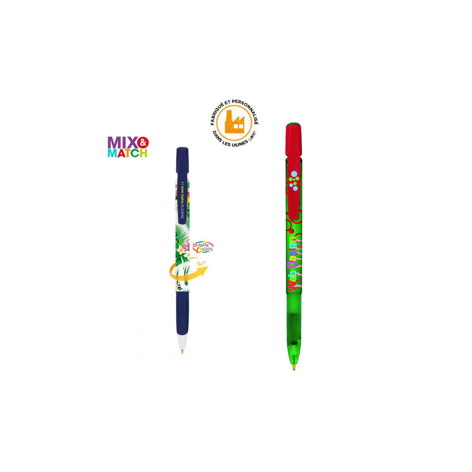 Stylos personnalisables BIC Media Clic Grip Digital