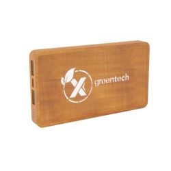 Powerbank publicitaire 100% bois Wireless SCX design Logo lumineux