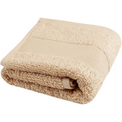 Serviette publicitaire de bain Sophia de 30 x 50 cm en coton de 450 g/m²