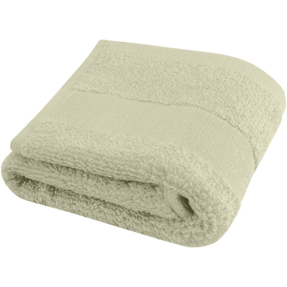 Serviette publicitaire de bain Sophia de 30 x 50 cm en coton de 450 g/m²