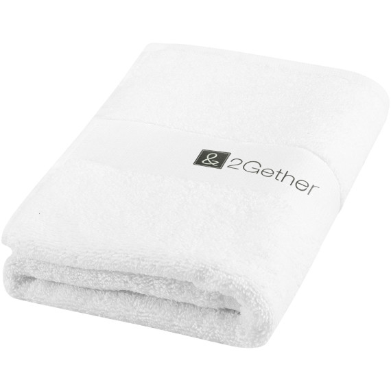 Serviette publicitaire de bain Charlotte de 50 x 100 cm en coton de 450 g/m²