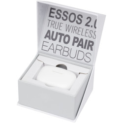Écouteurs publicitaires Essos 2.0 à appariement automatique True Wireless avec boîtier
