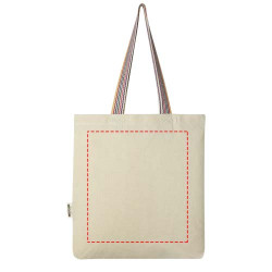 Sac publicitaire shopping Rainbow de 5 l en coton recyclé 180 g/m²