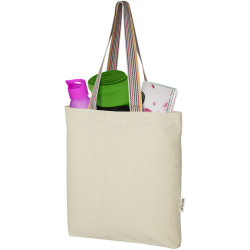 Sac publicitaire shopping Rainbow de 5 l en coton recyclé 180 g/m²