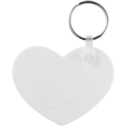 Porte-clés publicitaire recyclé Taiten forme de cœur