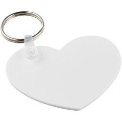 Porte-clés publicitaire recyclé Taiten forme de cœur
