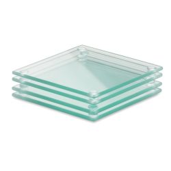 Lot de 4 sous-verres pulicitaire en verre recyclé