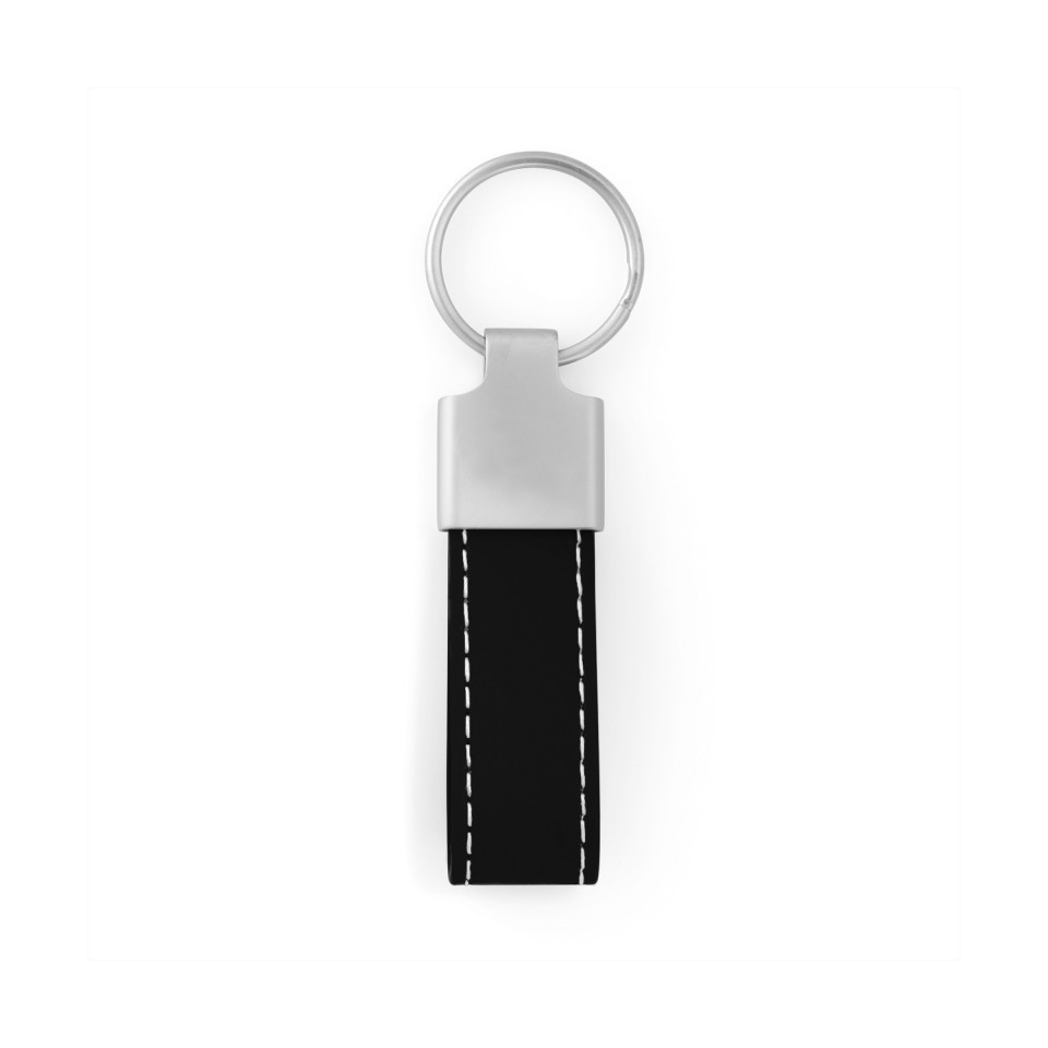 Porte clés simili cuir personnalisé et zamac 75x20 mm Recyclé