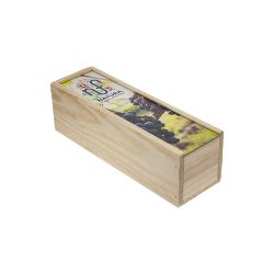 Coffret à vin publicitaire en bois personnalisable en quadri