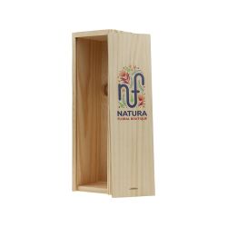 Coffret à vin publicitaire en bois personnalisable en quadri