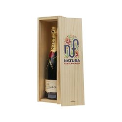 Coffret à vin publicitaire en bois personnalisable en quadri