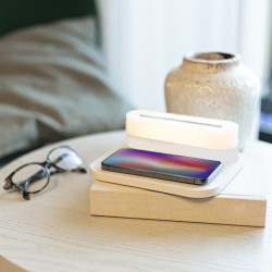 Lampe publicitaire de chevet chargeur sans fil rapide