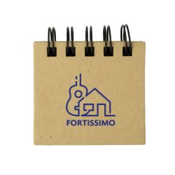 Carnet à spirale publicitaire en carton avec papiers repositionnables
