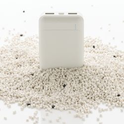 Batterie publicitaire de secours 10.000 mAh en plastique recyclé RCS écologique