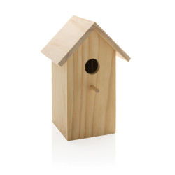 Maison publicitaire pour oiseaux en bois FSC®