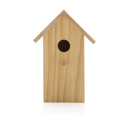 Maison publicitaire pour oiseaux en bois FSC®