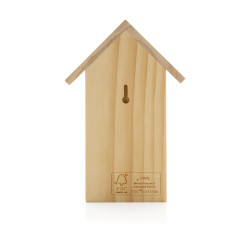 Maison publicitaire pour oiseaux en bois FSC®