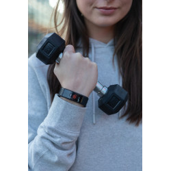 Montre publicitaire Sense Fit avec fréquence cardiaque en TPU recyclé RCS