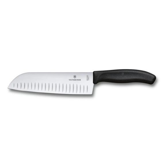 Couteau Santoku publicitaire Swiss Classic lame alvéolée Victorinox